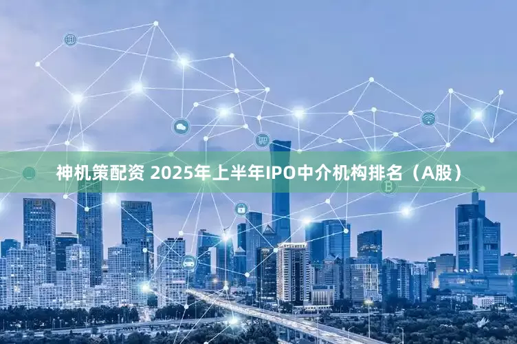 神机策配资 2025年上半年IPO中介机构排名（A股）